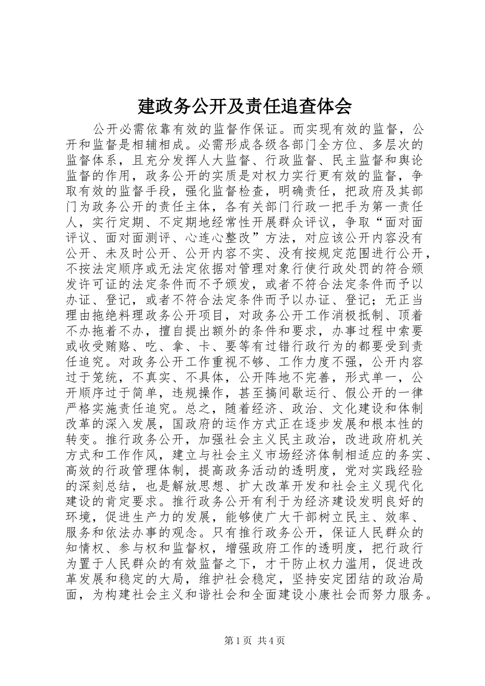 建政务公开及责任追查体会_第1页