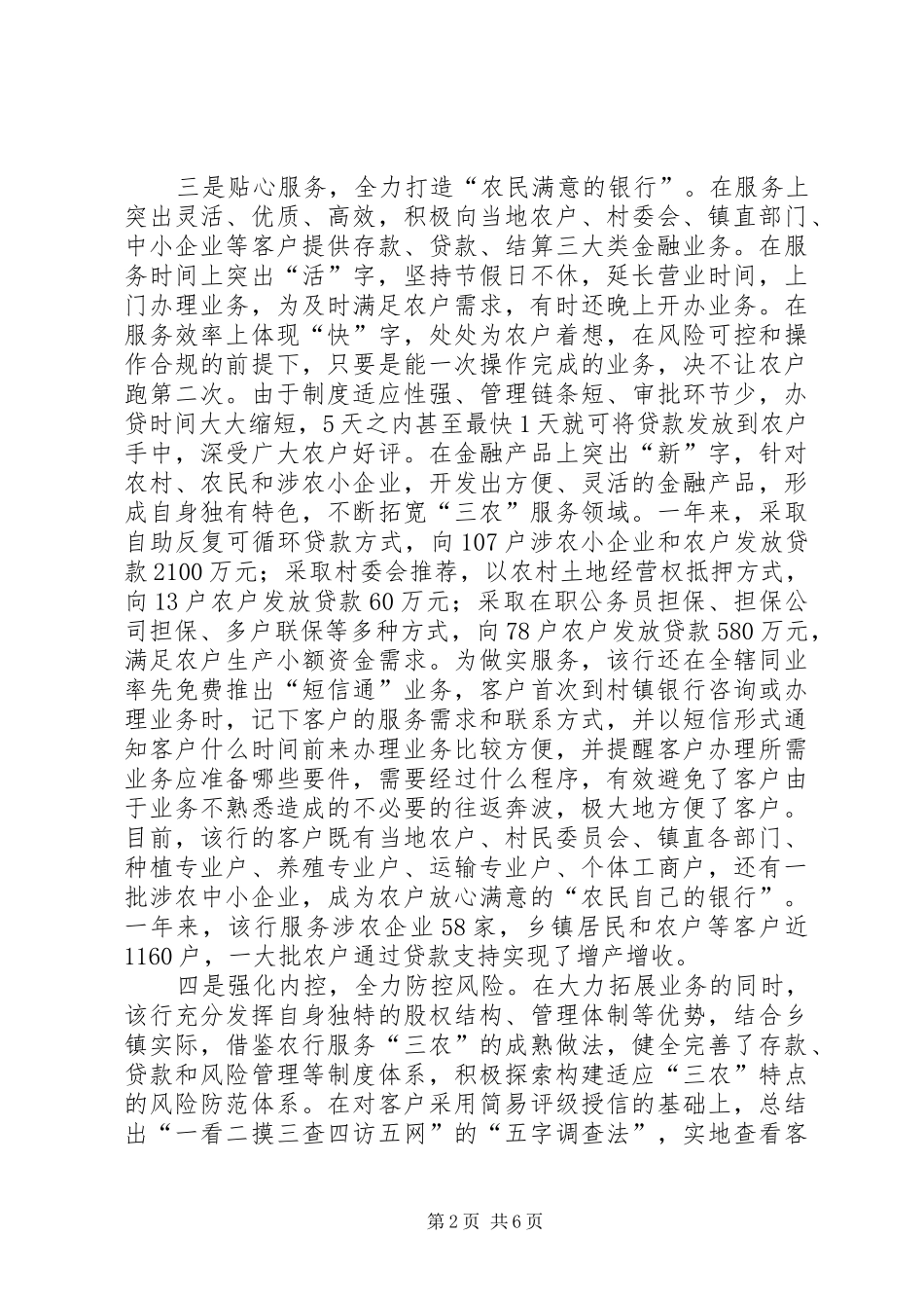 建设村镇银行工作总结_第2页