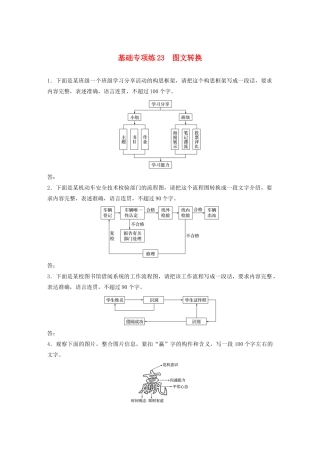 高考语文一轮复习 基础巩固第三轮 基础专项练23 图文转换（含解析）试题