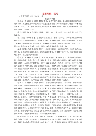 高考语文一轮总复习 第4部分 文学类文本阅读 专题十二 散文阅读（选考）（四）鉴赏形象、技巧课后对点集训试题
