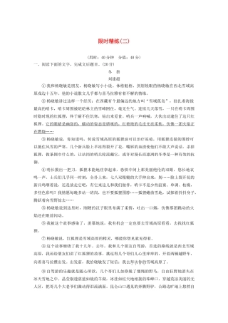 高考语文第二章 文学类文本阅读 专题三 限时精练（二）（含解析）试题