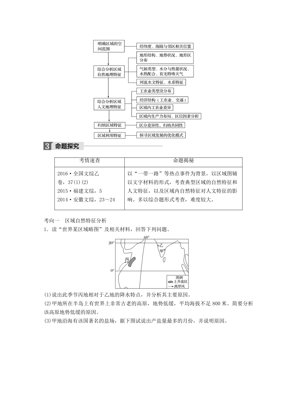 高考地理一轮复习 第1章 地理环境与区域发展 第27讲 地理环境队区域发展的影响教师用书（必修3试题_第2页