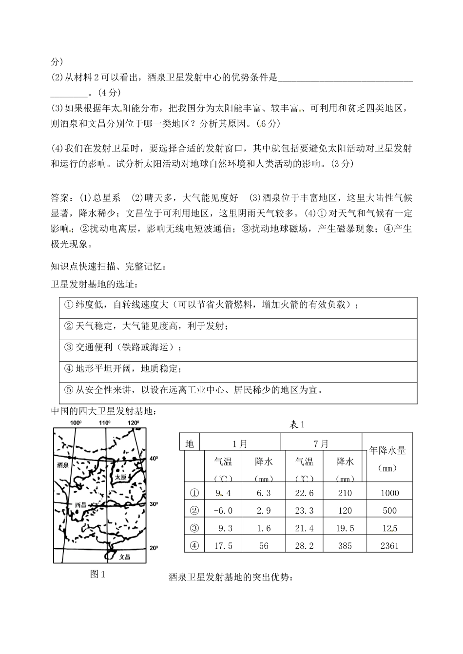 高考地理《航天发射与科考》鲁教版必修3_第3页