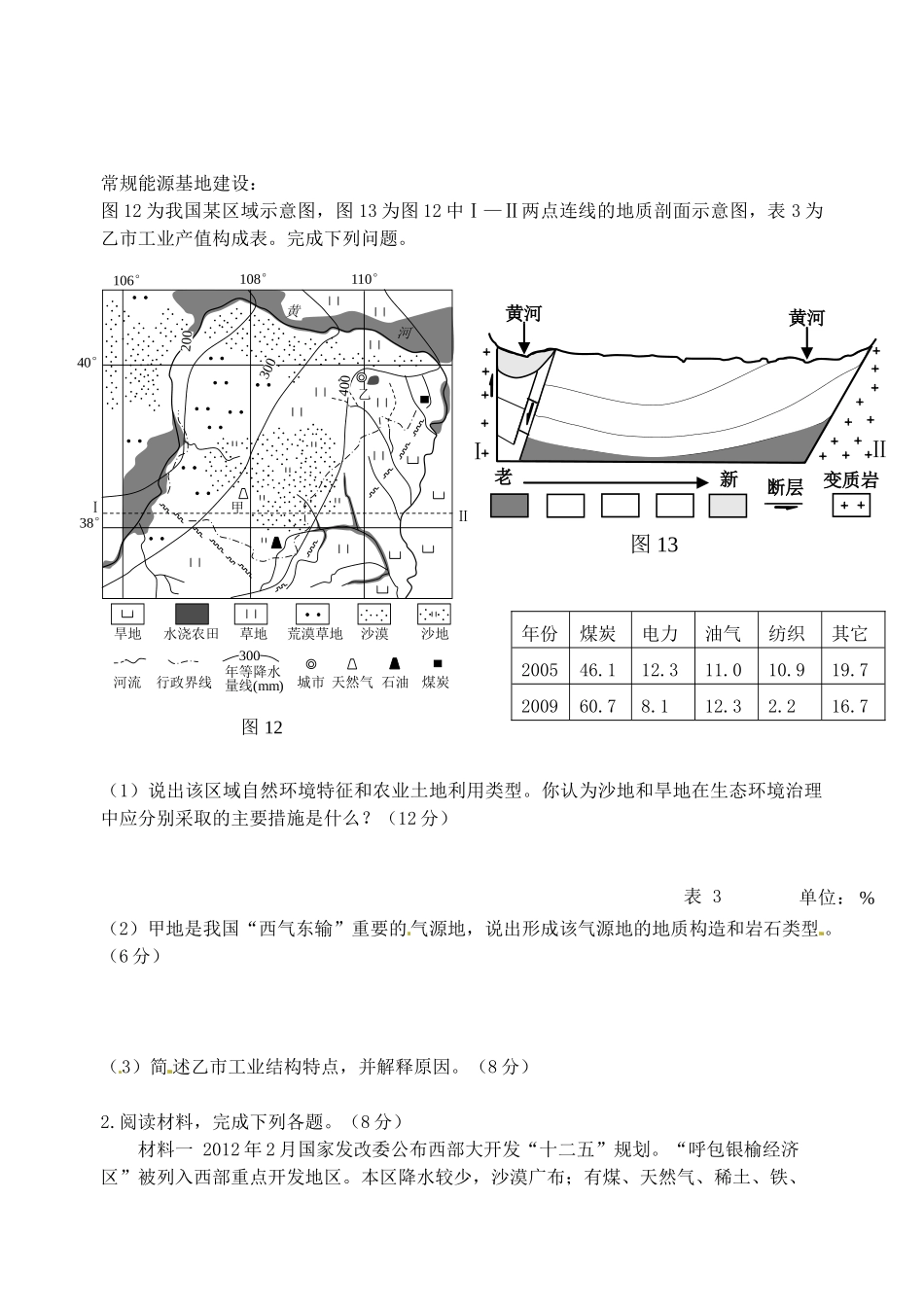 高考地理《中国的能源基地建设》鲁教版必修3_第1页