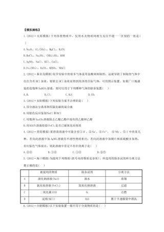 高考化学 专题二十一 物质的检验、分离和提纯（名师解析）