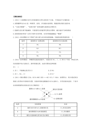 高考化学 专题六 非金属及其化合物（名师解析）