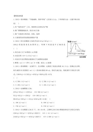 高考化学 专题十 化学反应与能量（名师解析）