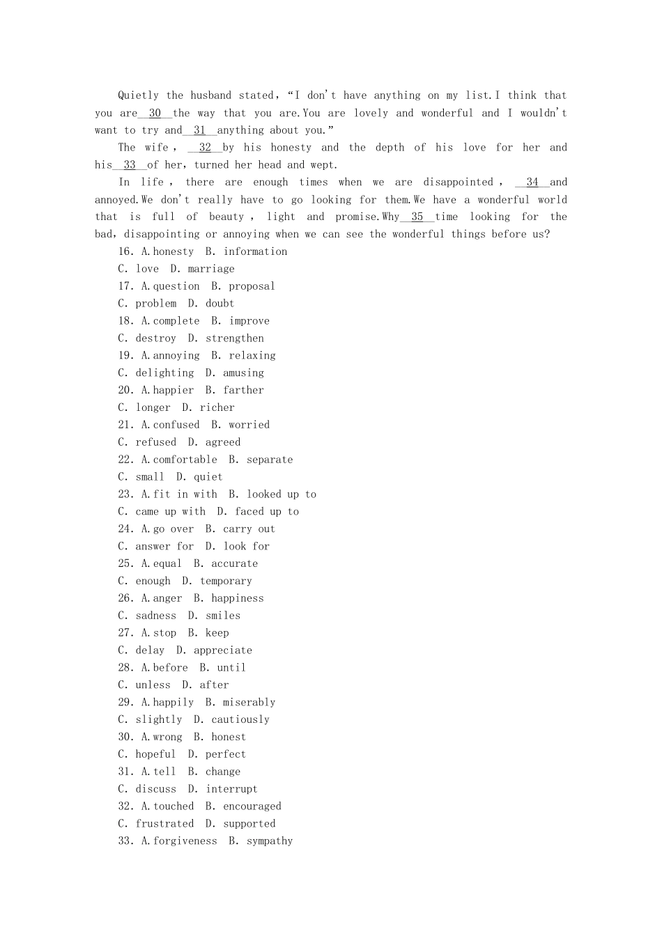 届高考英语一轮复习方案 作业手册（36） Unit 1 A land of diversity（含解析） 新人教版选修8_第3页