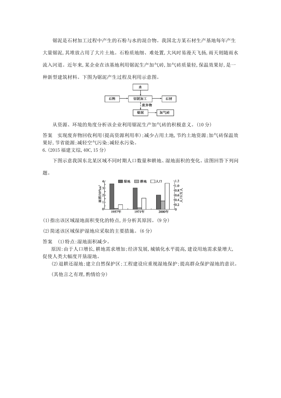 高考地理一轮复习真题汇编 第十六单元 人类与地理环境的协调发展-人教版高三地理试题_第2页