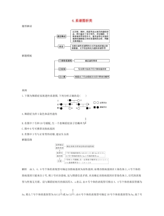 高考生物一轮复习 第一篇 解题模板篇 4 系谱图析类练习-人教版高三生物试题