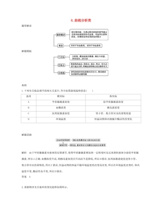 高考生物一轮复习 第一篇 解题模板篇 6 曲线分析类练习-人教版高三生物试题