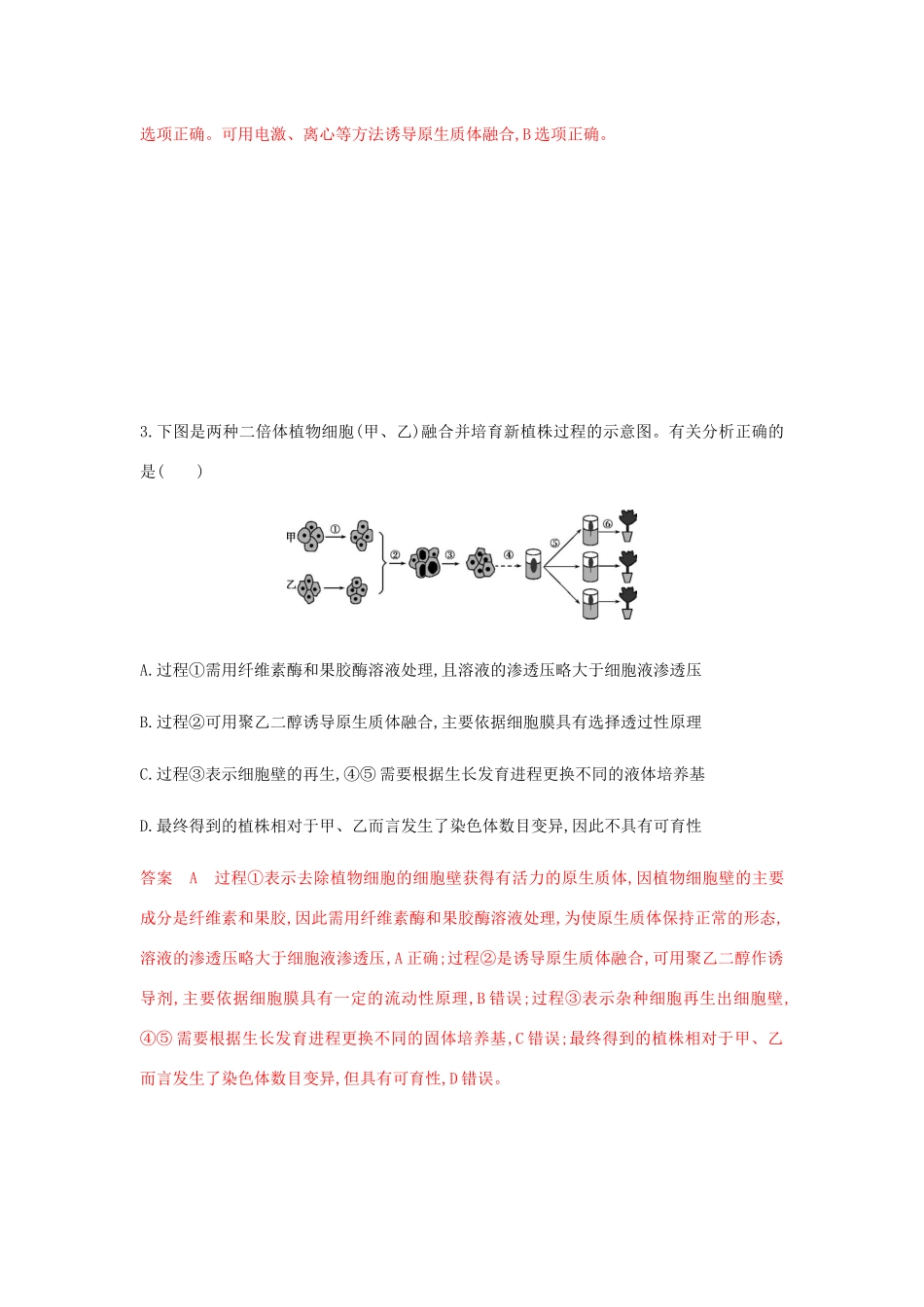 高考生物总复习 第34讲 克隆技术精练（含解析）-人教版高三生物试题_第2页