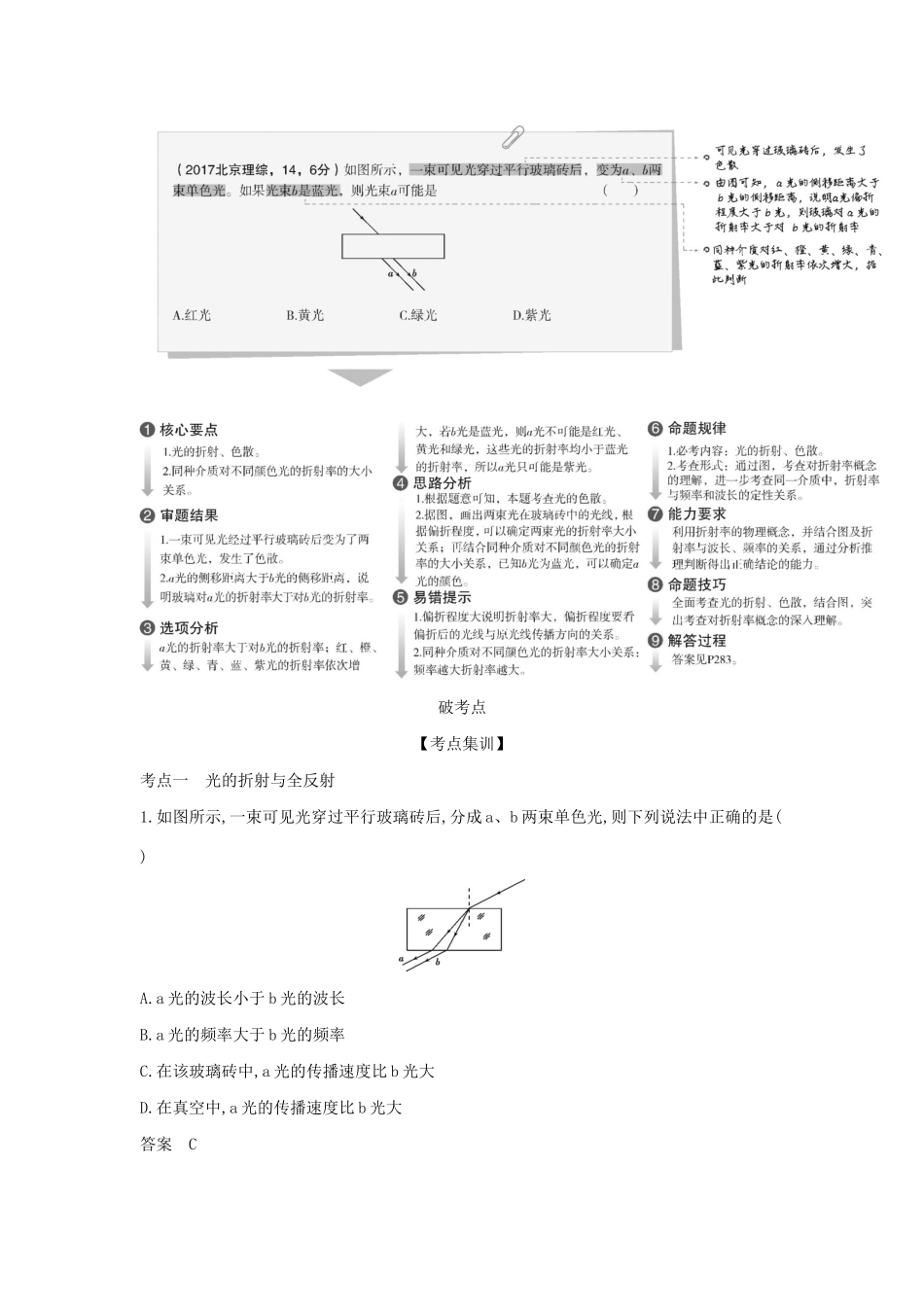高考物理大一轮复习 专题十五 光学练习-人教版高三物理试题_第2页
