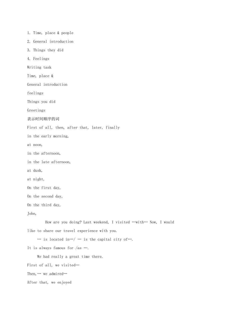 （同步复习精讲辅导）高中英语 Unit3 Travel journal（二）新人教版必修1_第3页