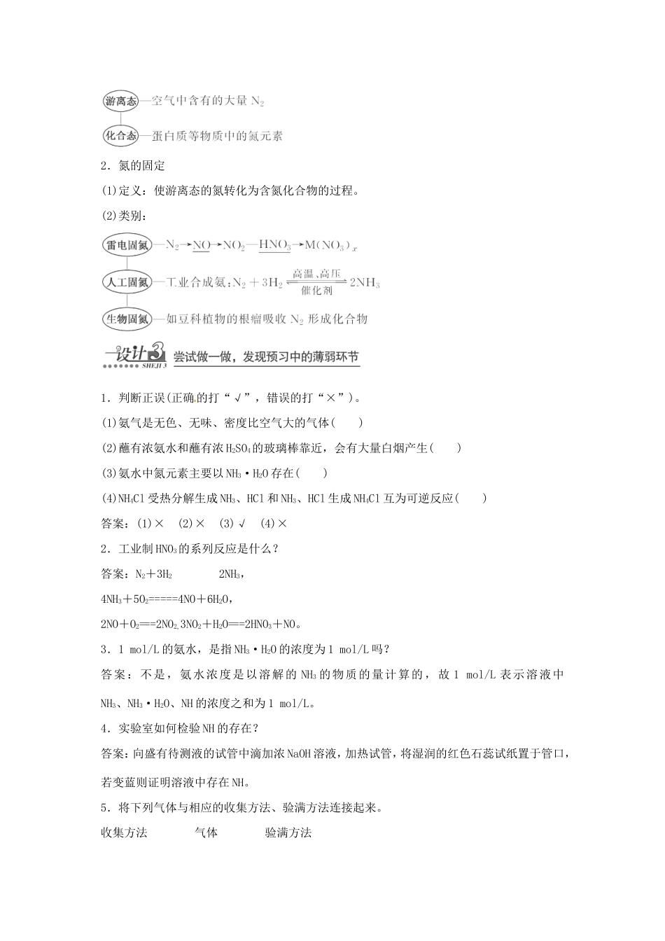 （同步课堂）高中化学 氨 硝酸 硫酸章节精细讲解期末专练 苏教版必修1_第3页