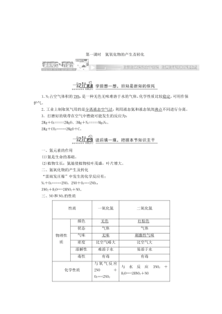 （同步课堂）高中化学 生活中的含氮化合物章节精细讲解期末专练 苏教版必修1