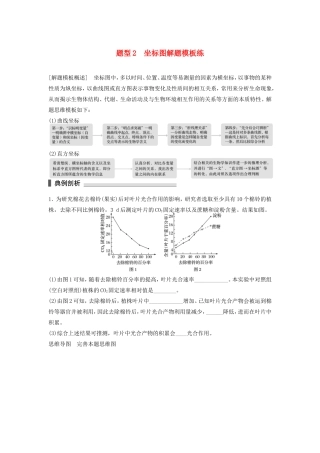 高考生物二轮复习 考前三个月 题型集训 专项1 热点题型模板练 题型2 坐标图解题模板练-人教版高三生物试题