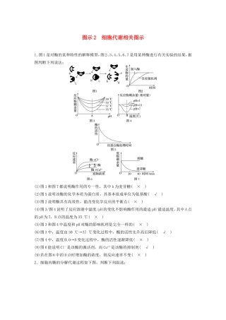高考生物二轮复习专项4 考前回扣保温练 保温措施2 重点图示强化练2 细胞代谢相关图示-人教版高三生物试题