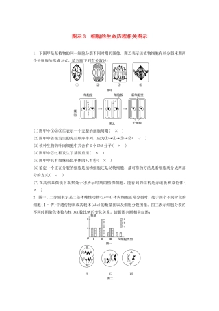 高考生物二轮复习专项4 考前回扣保温练 保温措施2 重点图示强化练3 细胞的生命历程相关图示-人教版高三生物试题