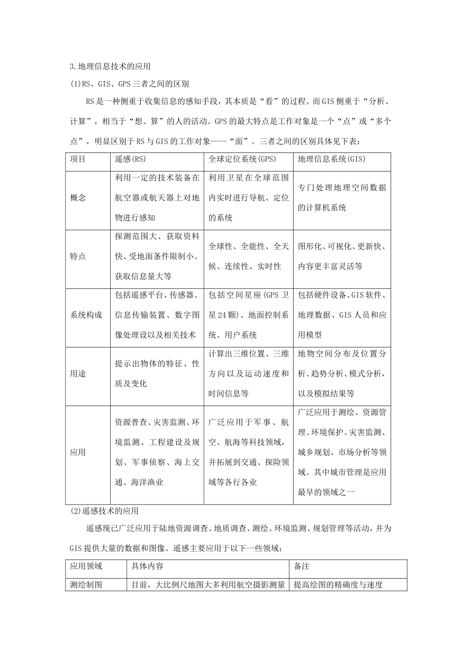 高考地理核心考点冲刺 区域地理特征和3S技术应用强化题根训练 _第3页