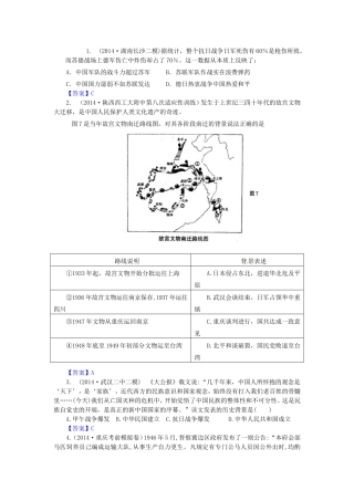 高考历史试题分类汇编 C4-抗日战争及解放战争