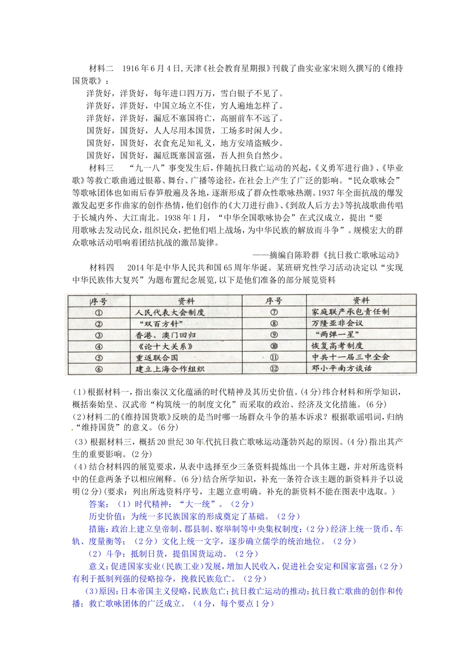 高考历史试题分类汇编 J2-中国民主资本主义的曲折发展_第2页