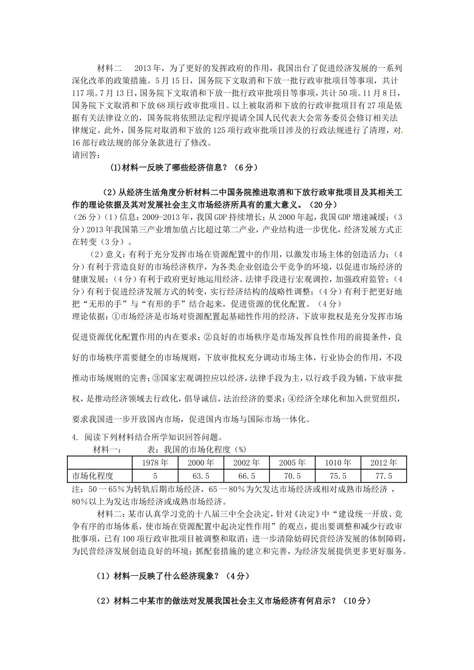 高考政治8月经济生活主观试题精选_第2页