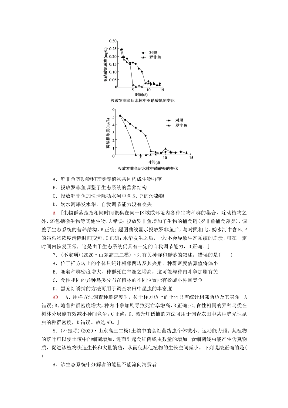 高考生物二轮复习 命题点专练12 生物与环境（2）（选择题）（含解析）-人教版高三生物试题_第3页