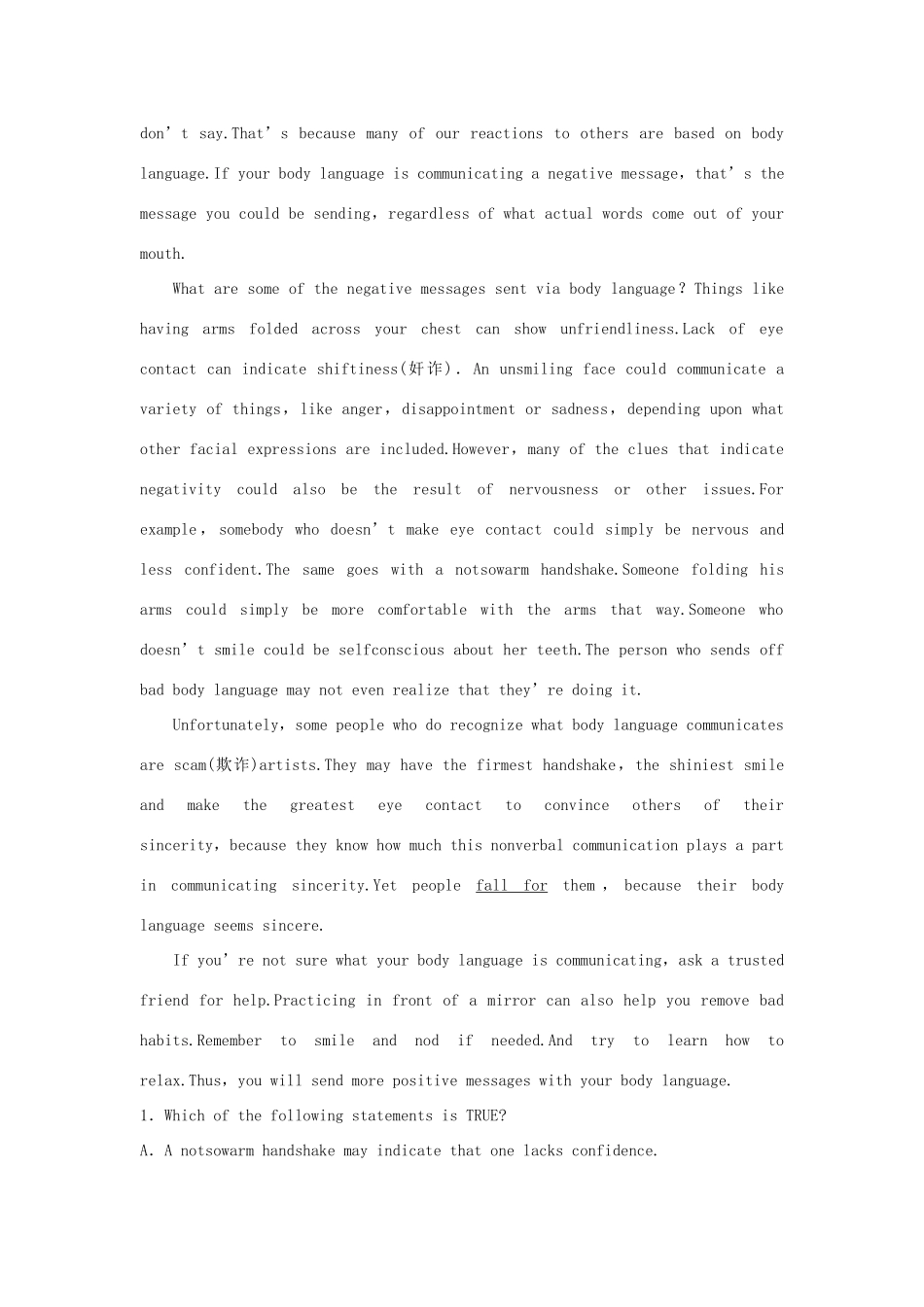 高考英语总复习 微专题训练 第9练 语言学习类（二）-人教版高三英语试题_第3页