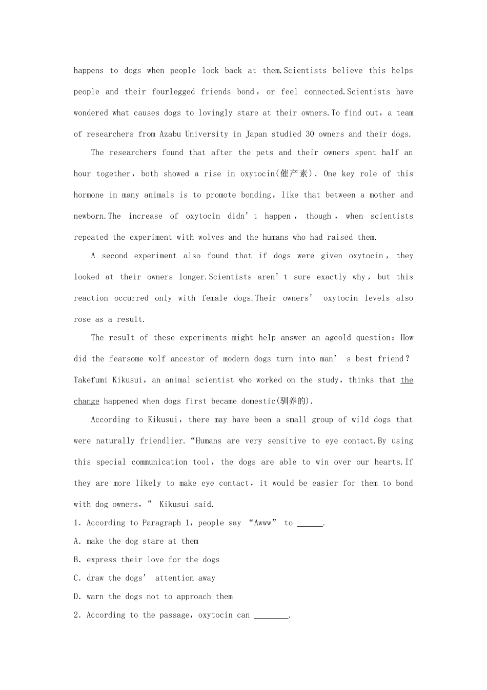 高考英语总复习 微专题训练 第24练 历史与地理类-人教版高三英语试题_第3页