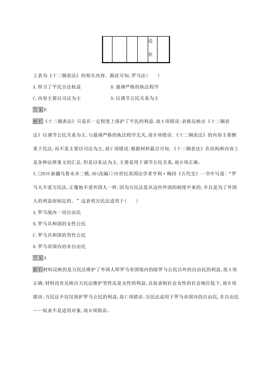 高考历史大一轮复习 第2单元 古代希腊、罗马和近代西方的政治制度 课时规范练6 古希腊的民主政治 岳麓版-岳麓版高三历史试题_第2页
