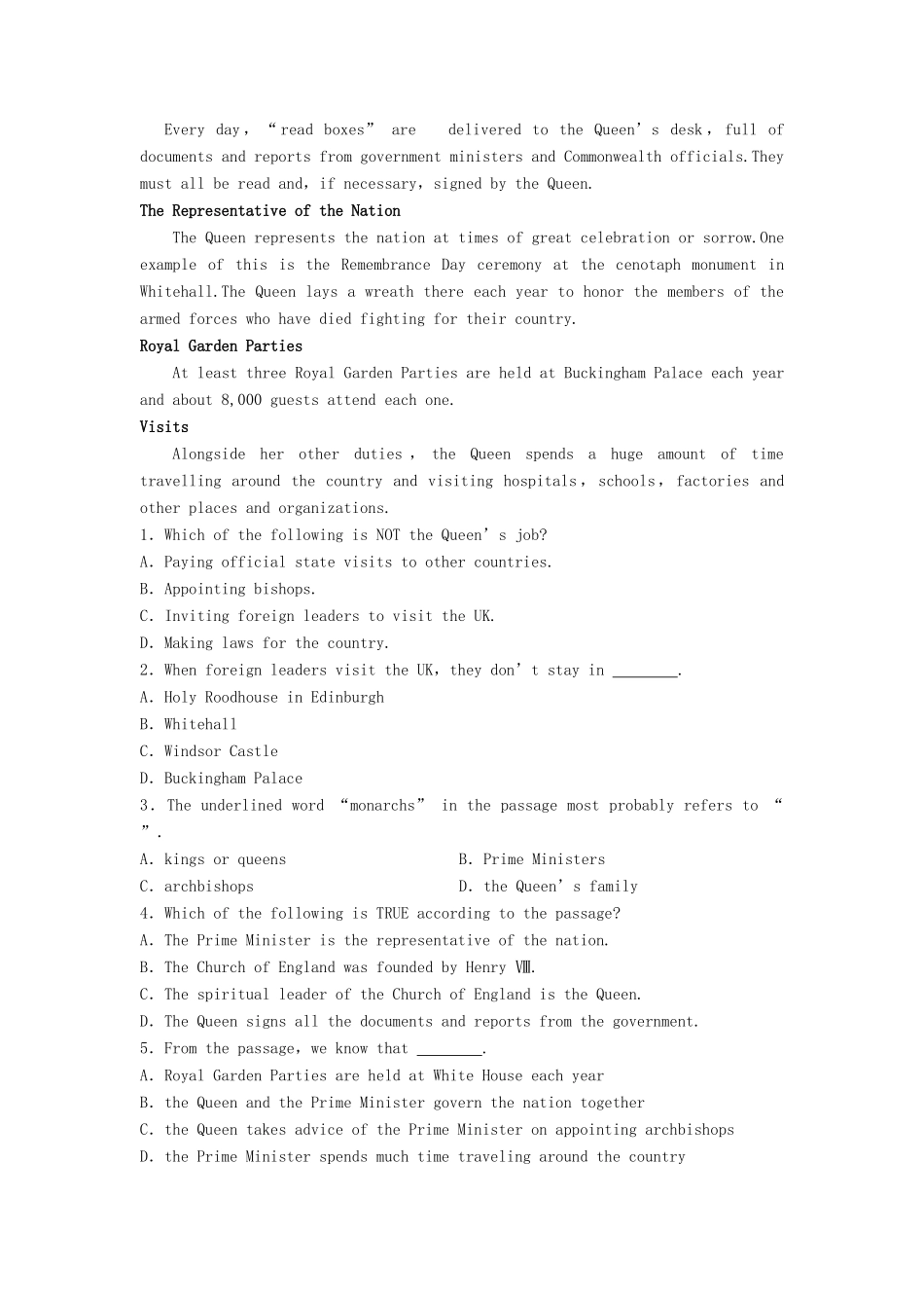 高考英语总复习 微专题训练 第36练 政治与经济类（三）-人教版高三英语试题_第3页