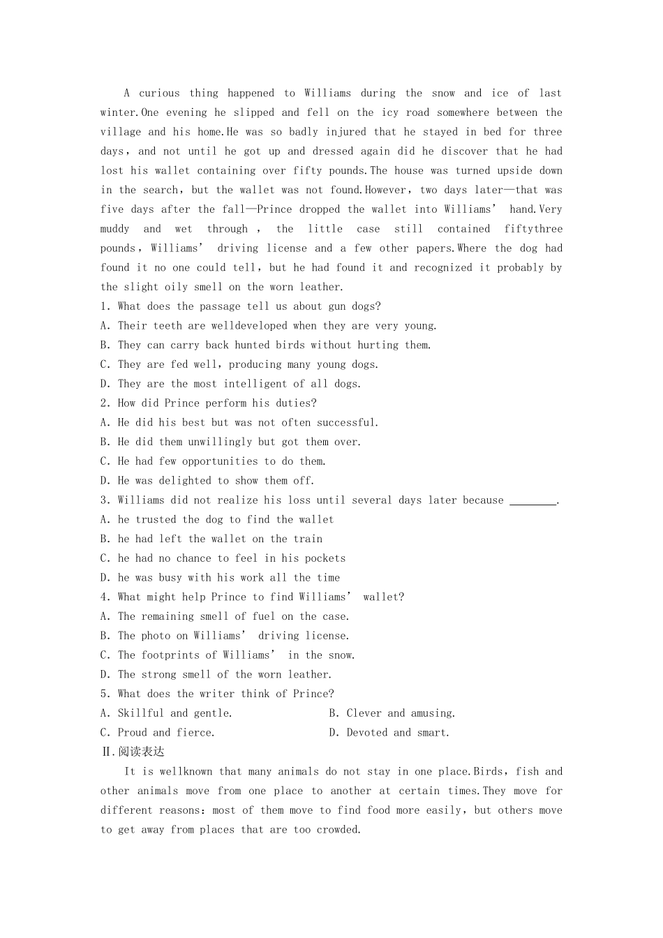 高考英语总复习 微专题训练 第48练 生物类-人教版高三英语试题_第3页