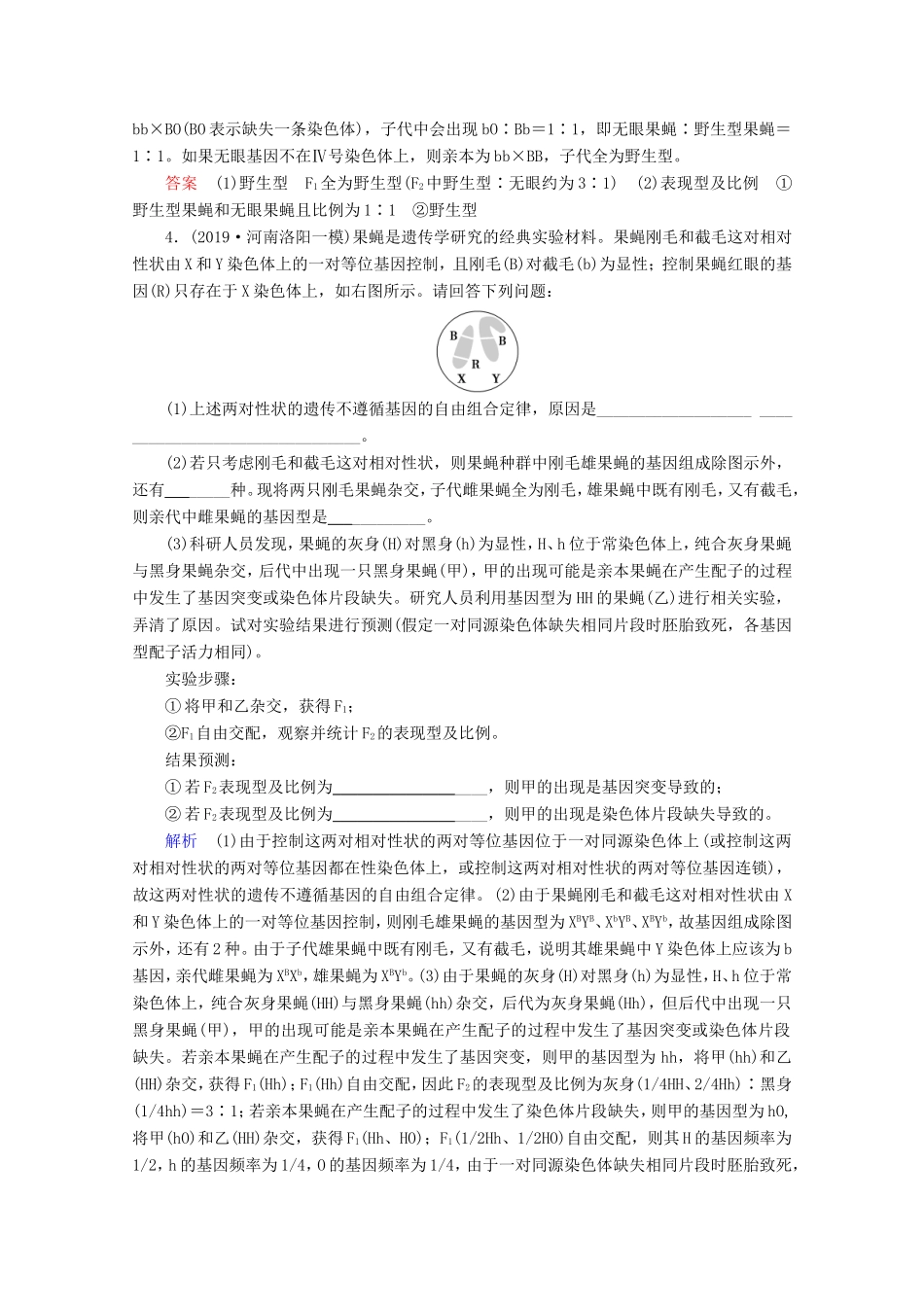 高考生物一轮复习 第七单元 生物的变异、育种与进化 复习提升课10 变异相关实验探究演练（含解析）-人教版高三生物试题_第3页