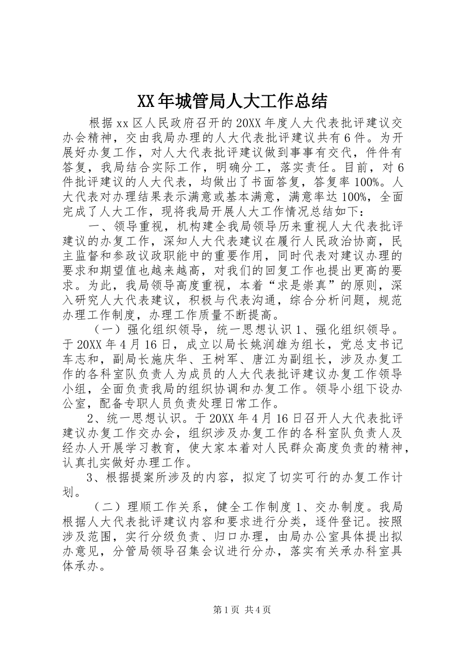 2024年城管局人大工作总结_第1页