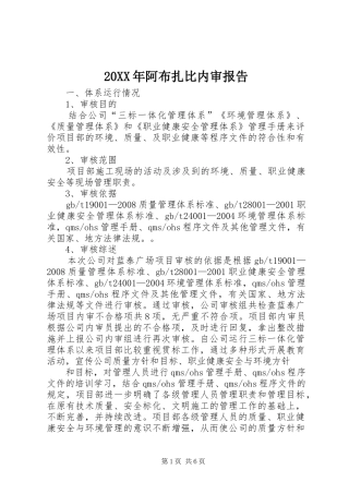 2024年阿布扎比内审报告