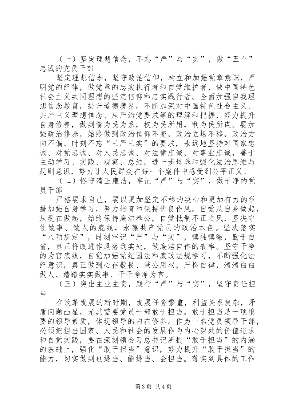 2024年党员干部践行三严三实忠诚干净担当心得_第3页