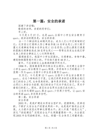 2024年安全的承诺