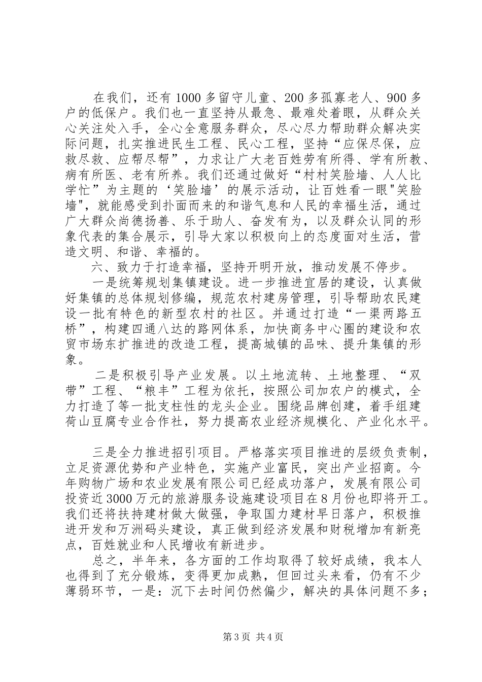 2024年党委书记个人工作汇报_第3页