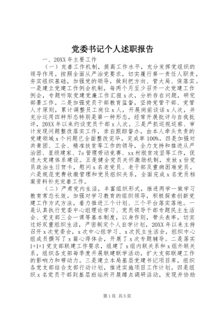 2024年党委书记个人述职报告