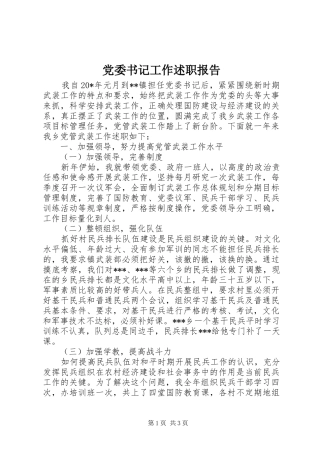 2024年党委书记工作述职报告