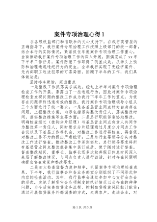 2024年案件专项治理心得