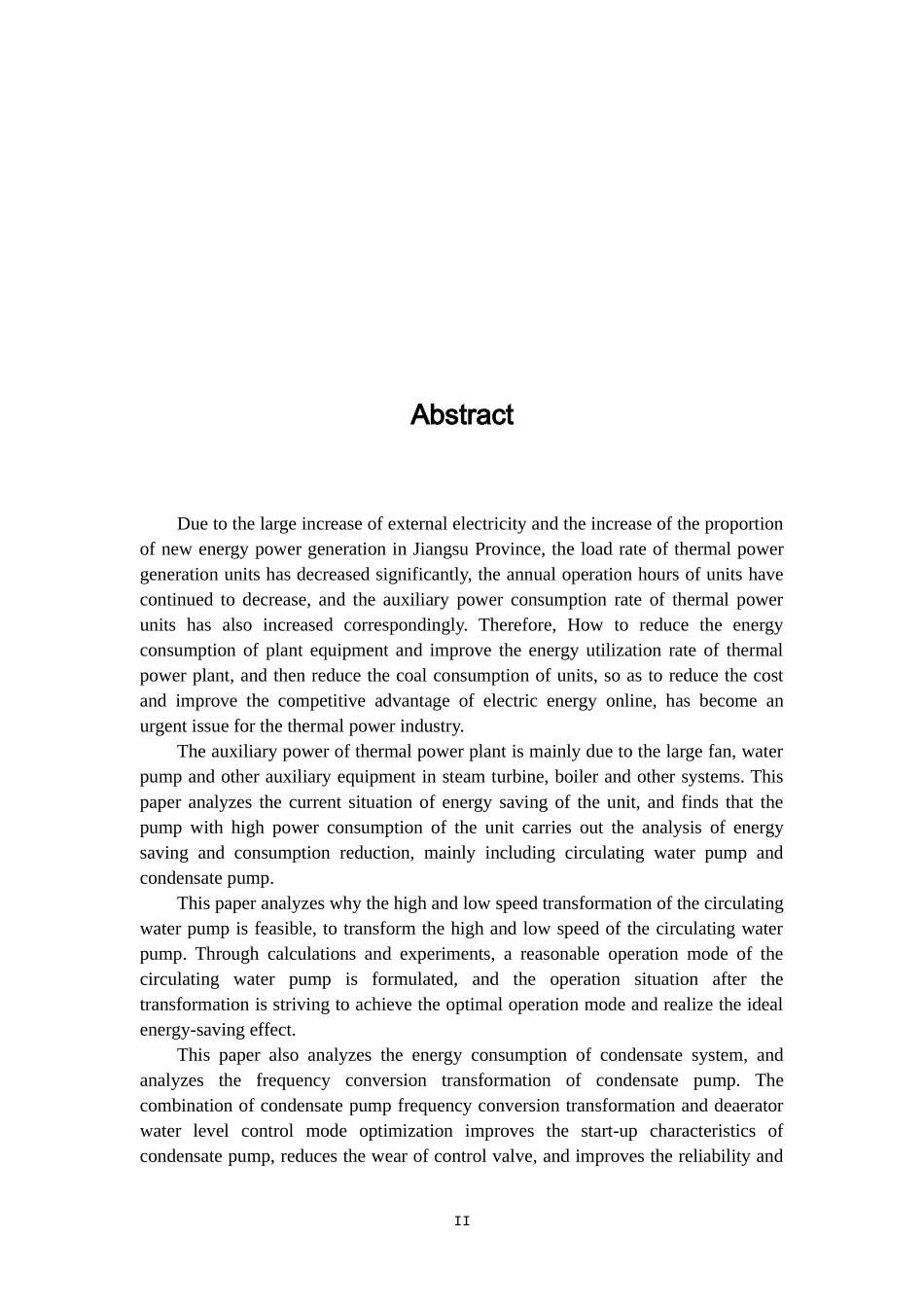 1000MW火电机组水泵节能策略  电气工程专业_第2页