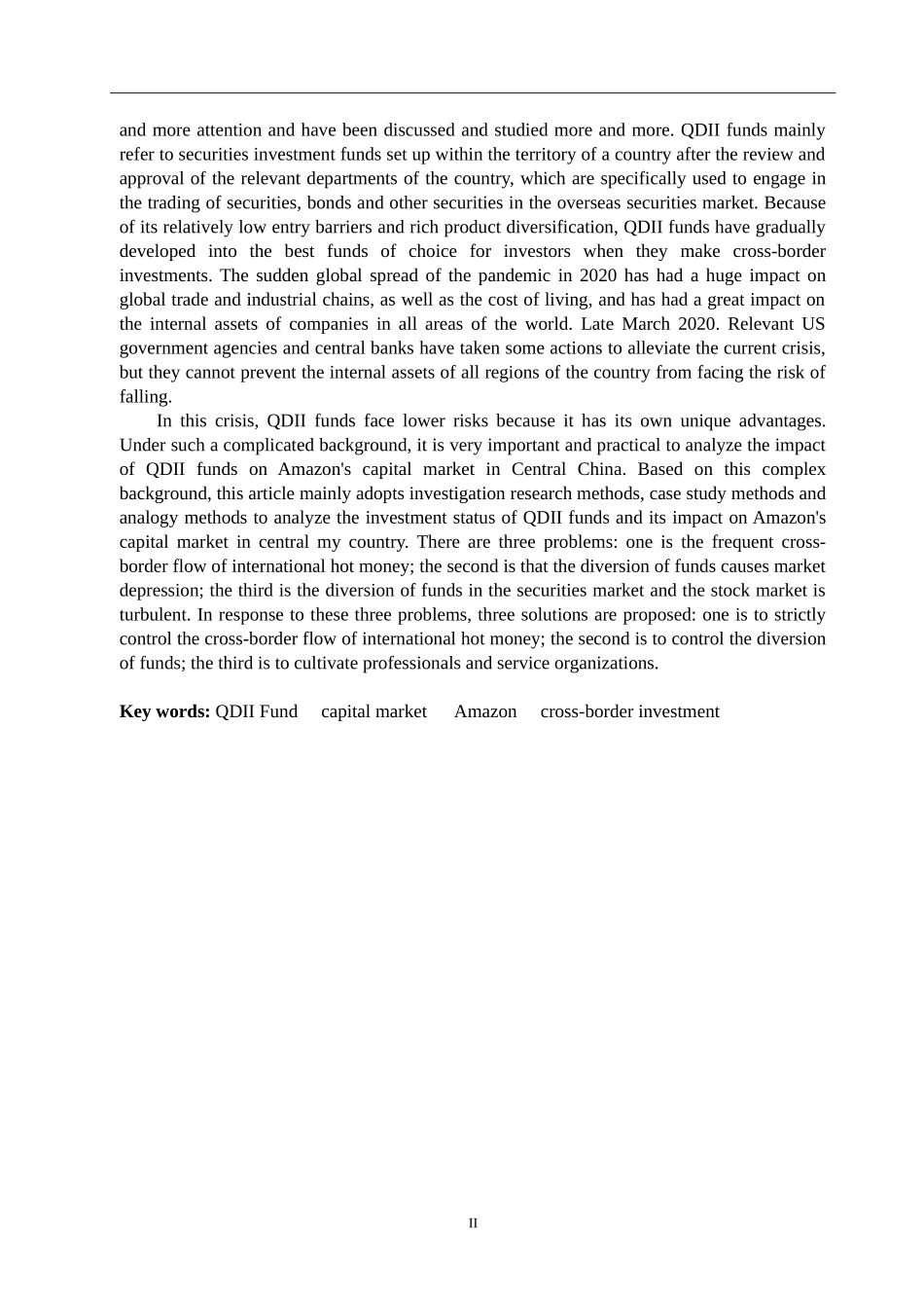 QDII基金对亚马逊公司在华中地区资本市场的影响研究   会计财务管理专业_第2页