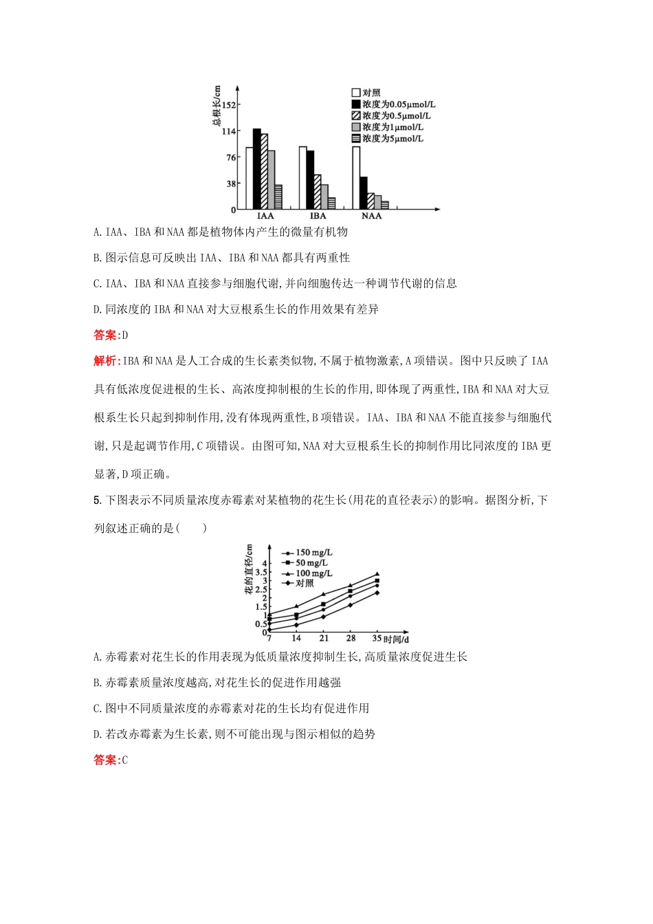 高考生物二轮复习 专题能力训练11 植物的激素调节（含解析）-人教版高三生物试题_第3页