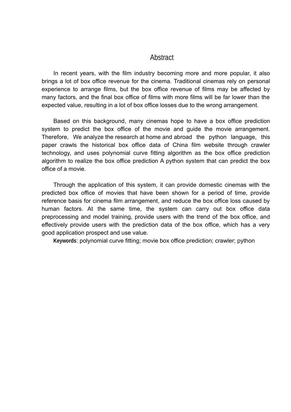 基于python的电影票房预测系统设计与实现  计算机科学和技术专业_第2页