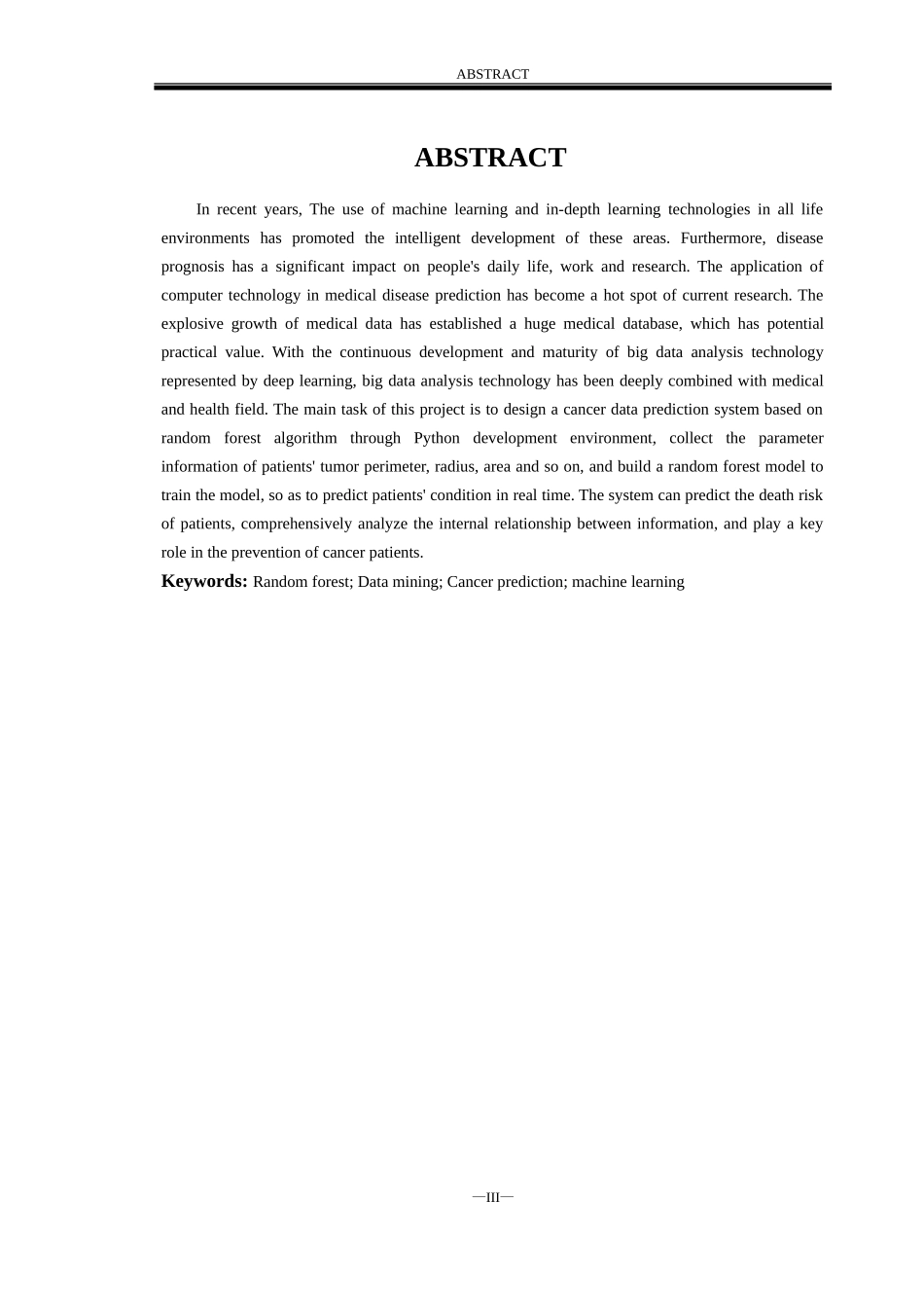 基于随机森林的癌症数据预测  计算机科学和技术专业_第3页