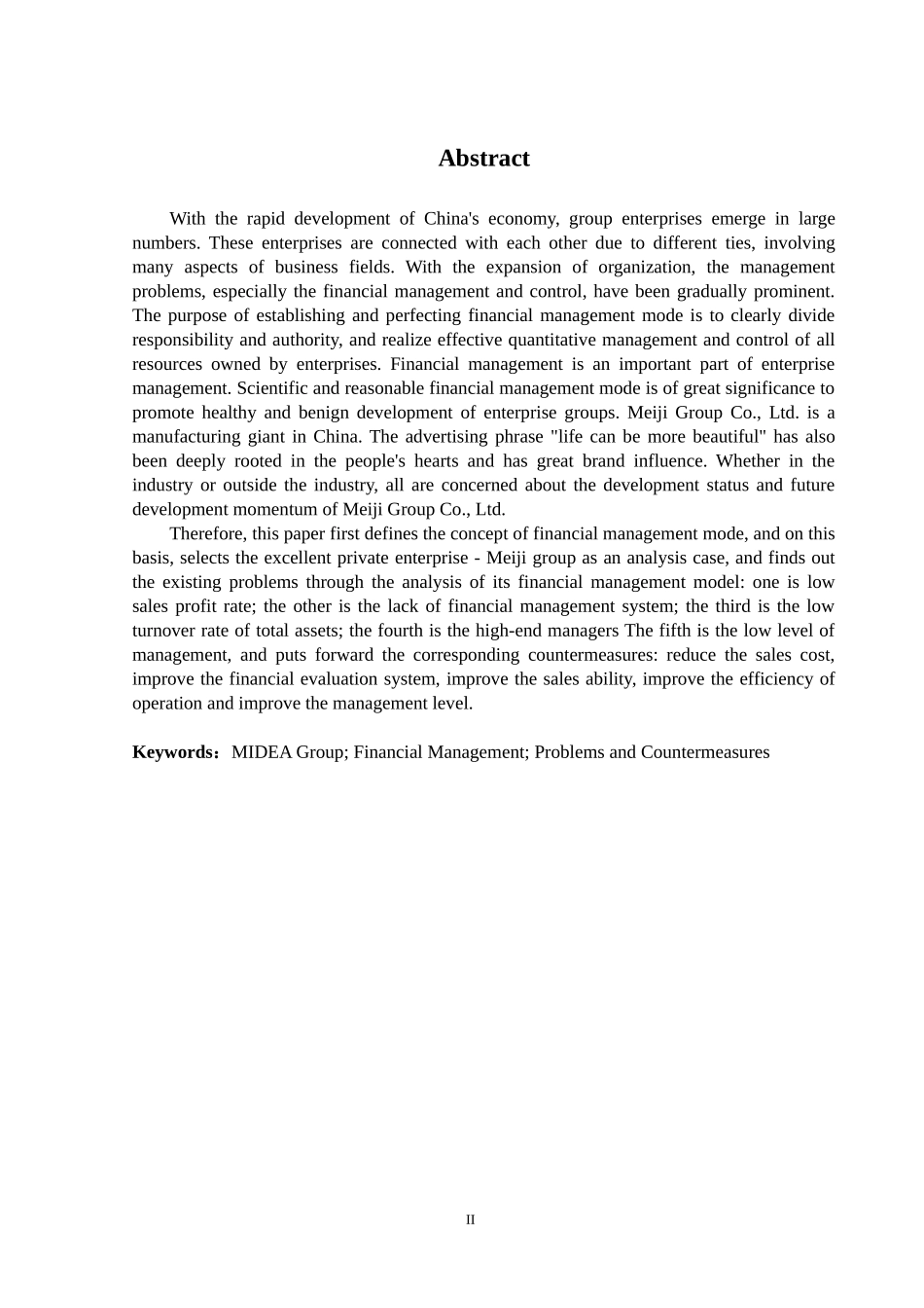 美的股份有限公司财务管理中存在的问题 财务会计专业_第2页