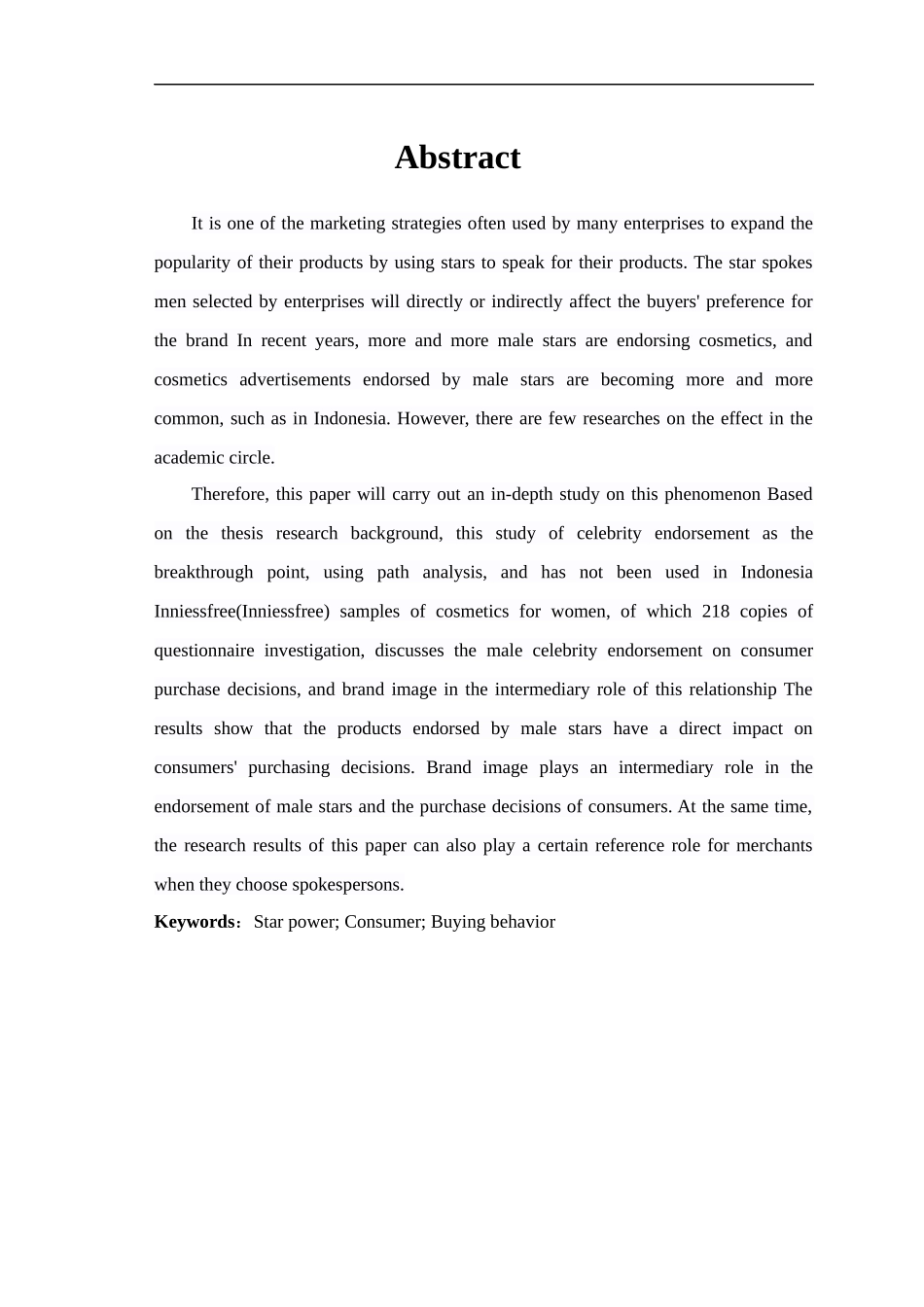 明星效应与购买行为关系  工商管理专业_第2页