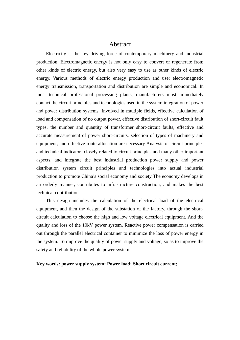 某阀门生产企业变配电系统设计和实现  电气工程及其自动化专业_第3页